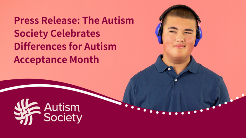 Press Release: Autism Society of America Celebrates Differences for ...